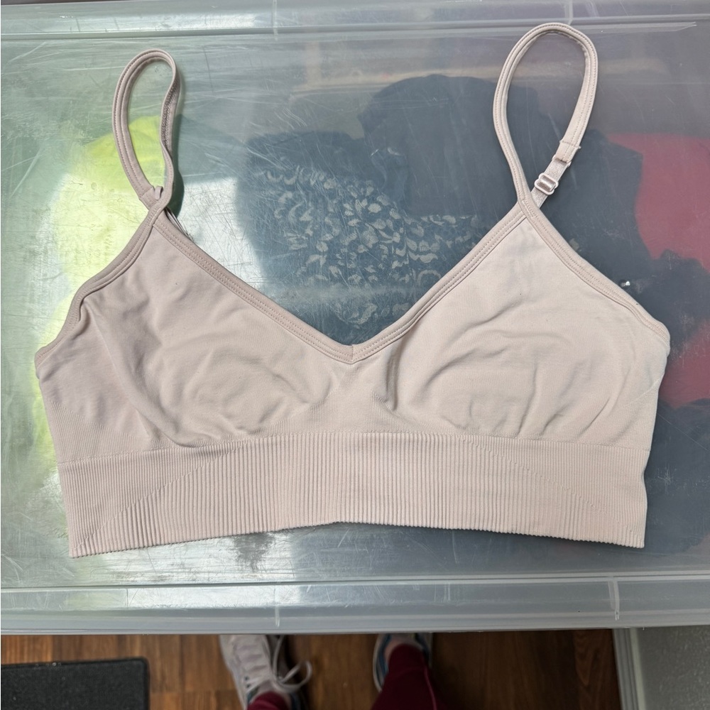 Unbranded Nude Seamless Bralette Top - Soft Support Camisole